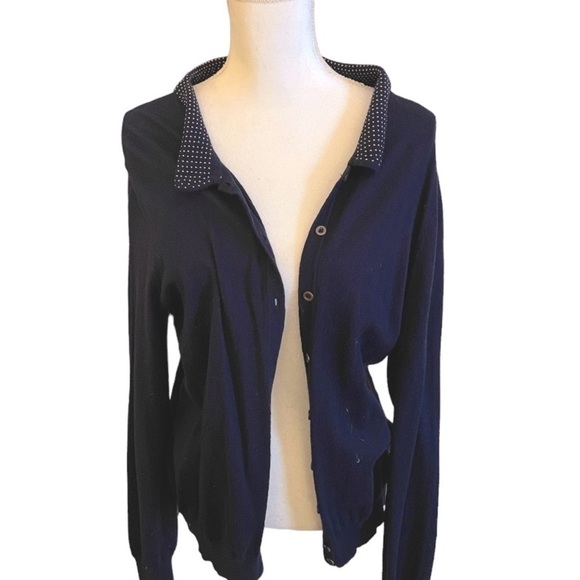 MERONA cotton sweater with bling on collar,  XXL, great indoor jacket - Picture 1 of 7